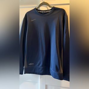 Men’s Nike ThermaFit Crewneck Sweatshirt, Navy, size L